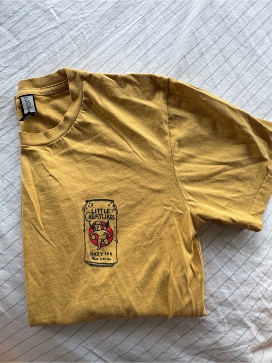 Little creatures Tops - Hazy IPA Graphic Tee - Mustard Yellow